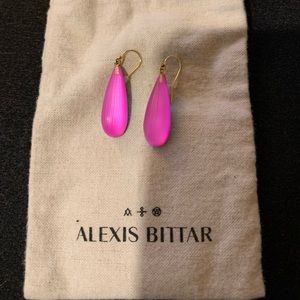 Alexis Bittar Lucite Dew Drop Earrings Pink